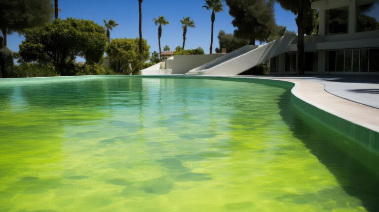 Eau de piscine verte