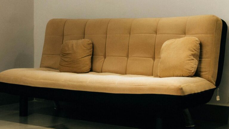 Canapé convertible en cuir
