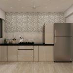 Cuisine sans meuble haut